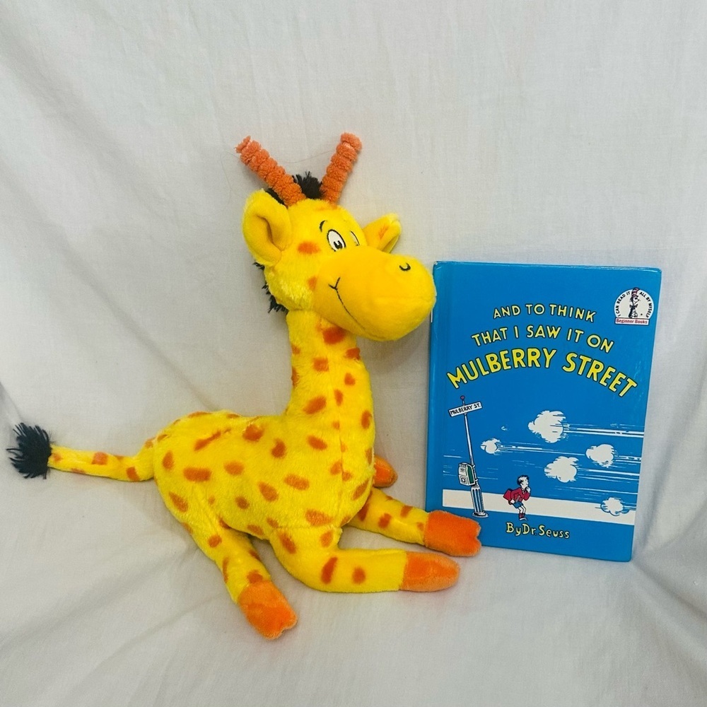 VTG Dr Seuss Discontinued OOP Mulberry St Book & Retired Kohl's Cares Plush RARE